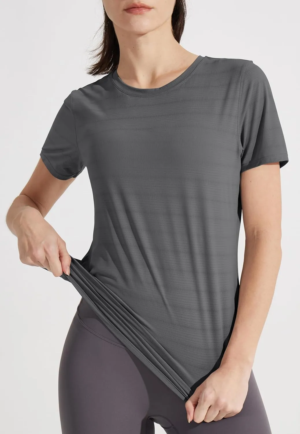 Libin Women's Workout T Shirts Short Sleeve Gym Running Athletic Tops Quick Dry Crewneck Yoga Shirts