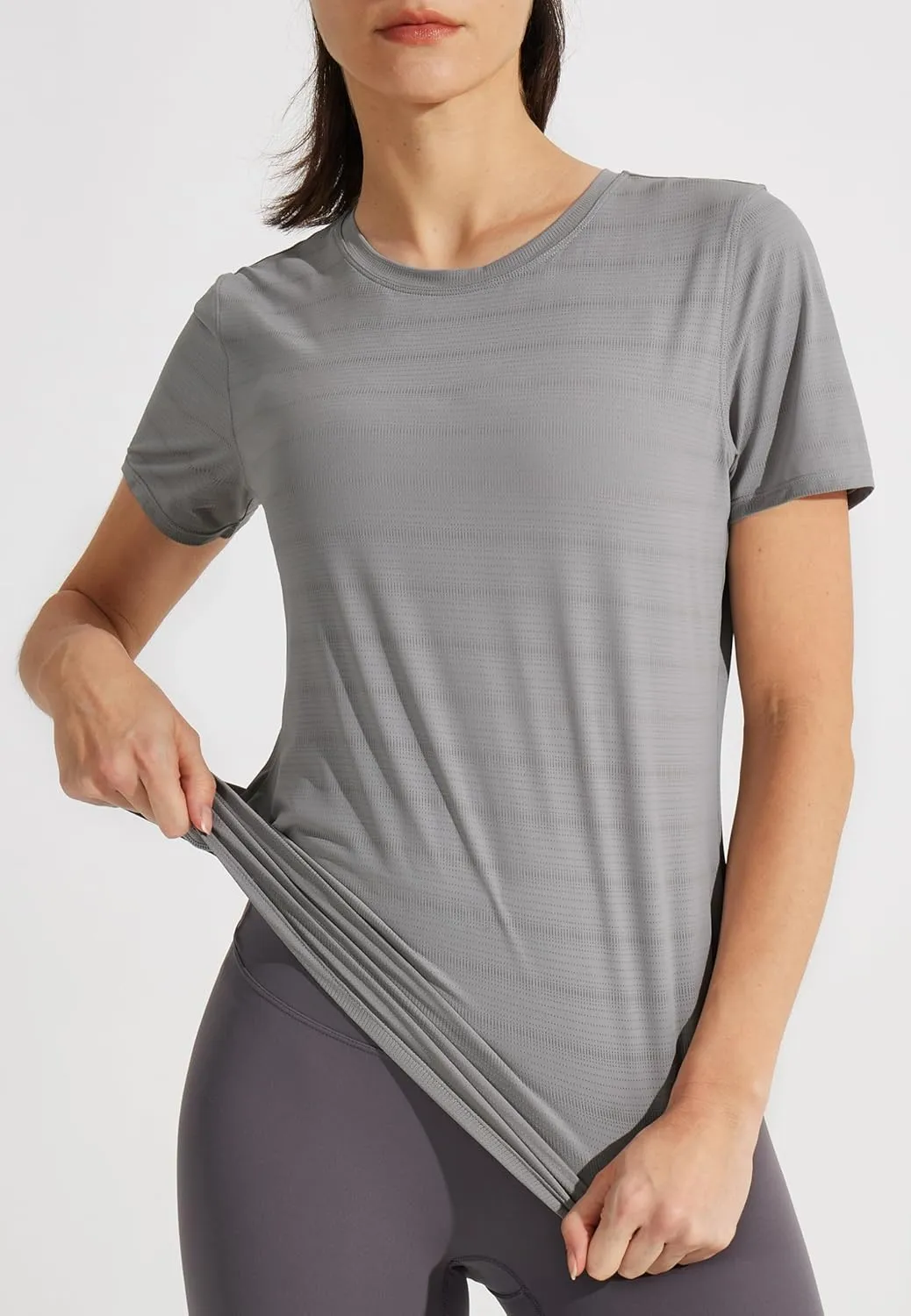 Libin Women's Workout T Shirts Short Sleeve Gym Running Athletic Tops Quick Dry Crewneck Yoga Shirts