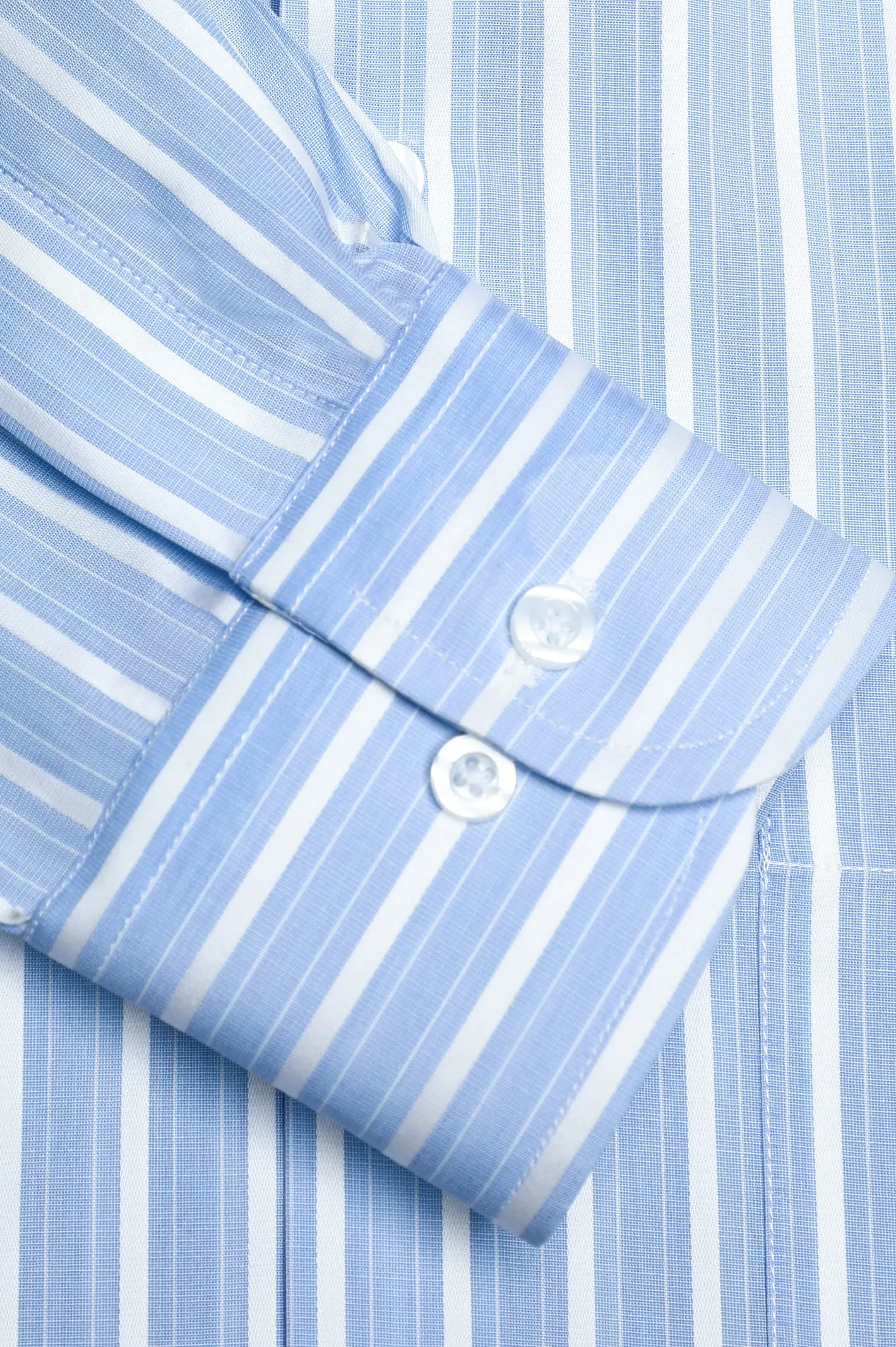 Light Blue Pencil Stripe Formal Autograph Shirt