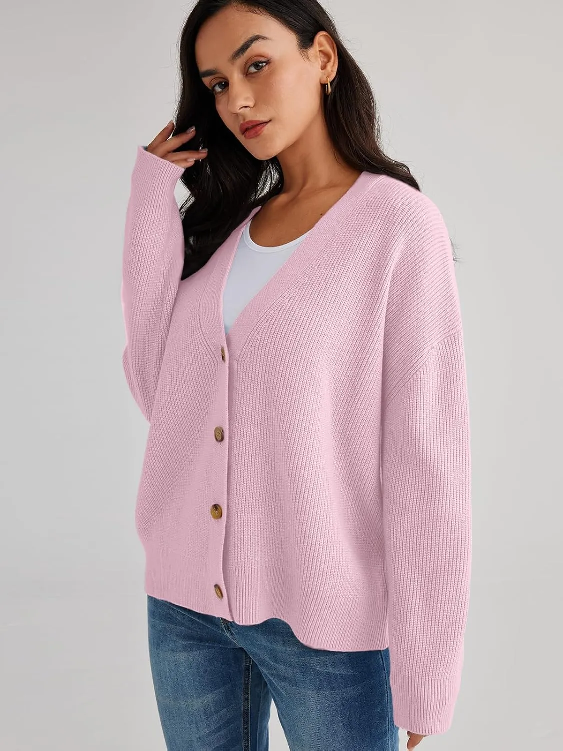 LILLUSORY Cardigan Sweaters for Women 2025 Summer Fashion Oversized Lightweight Sweater Knit Work Jacket Outfits Clothes