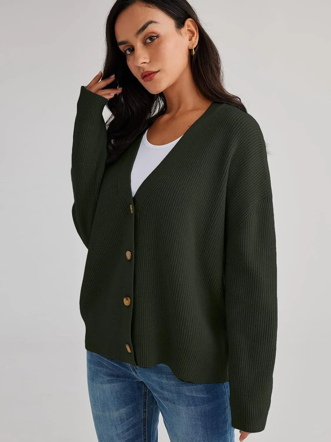 LILLUSORY Cardigan Sweaters for Women 2025 Summer Fashion Oversized Lightweight Sweater Knit Work Jacket Outfits Clothes