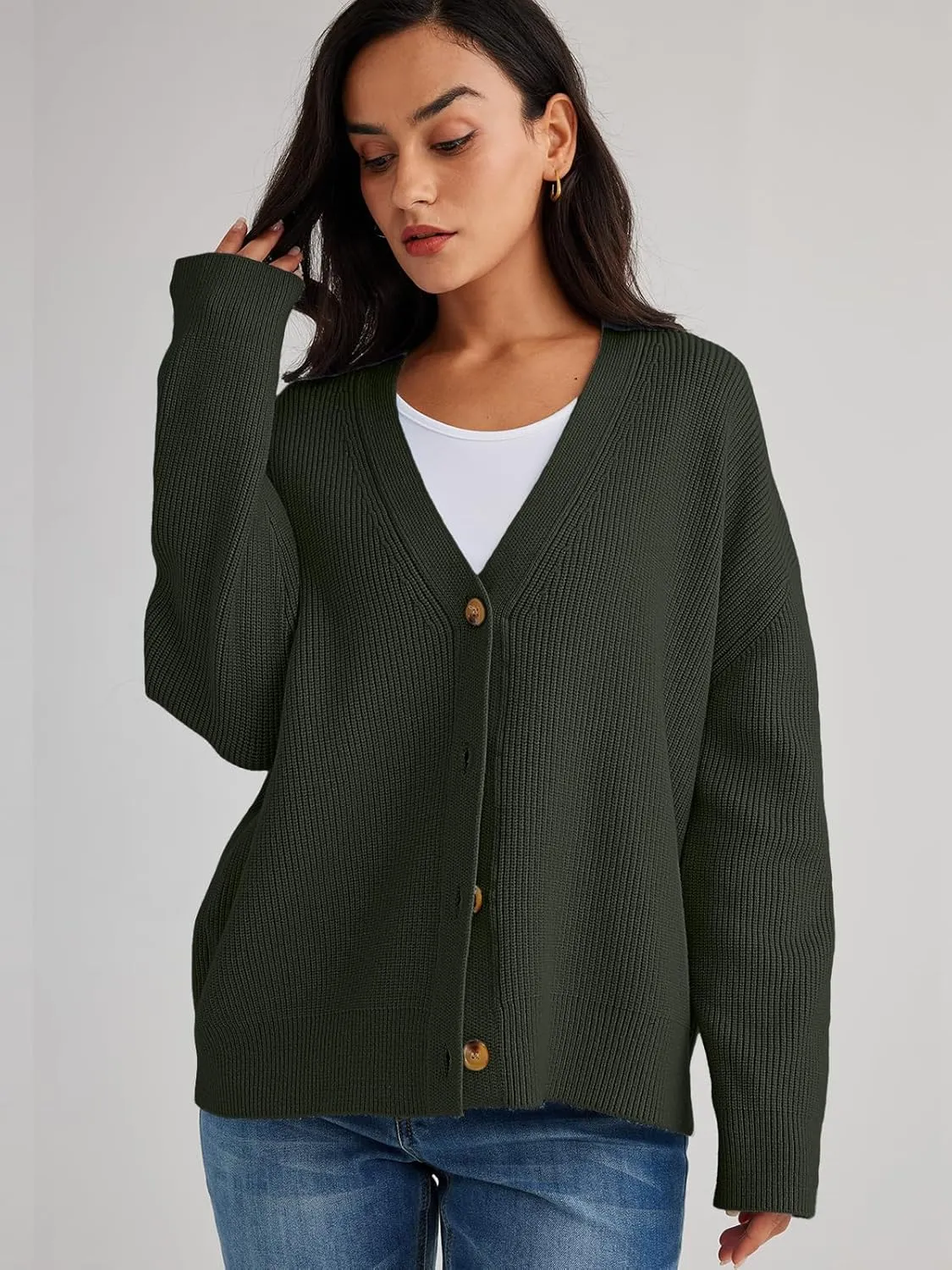 LILLUSORY Cardigan Sweaters for Women 2025 Summer Fashion Oversized Lightweight Sweater Knit Work Jacket Outfits Clothes