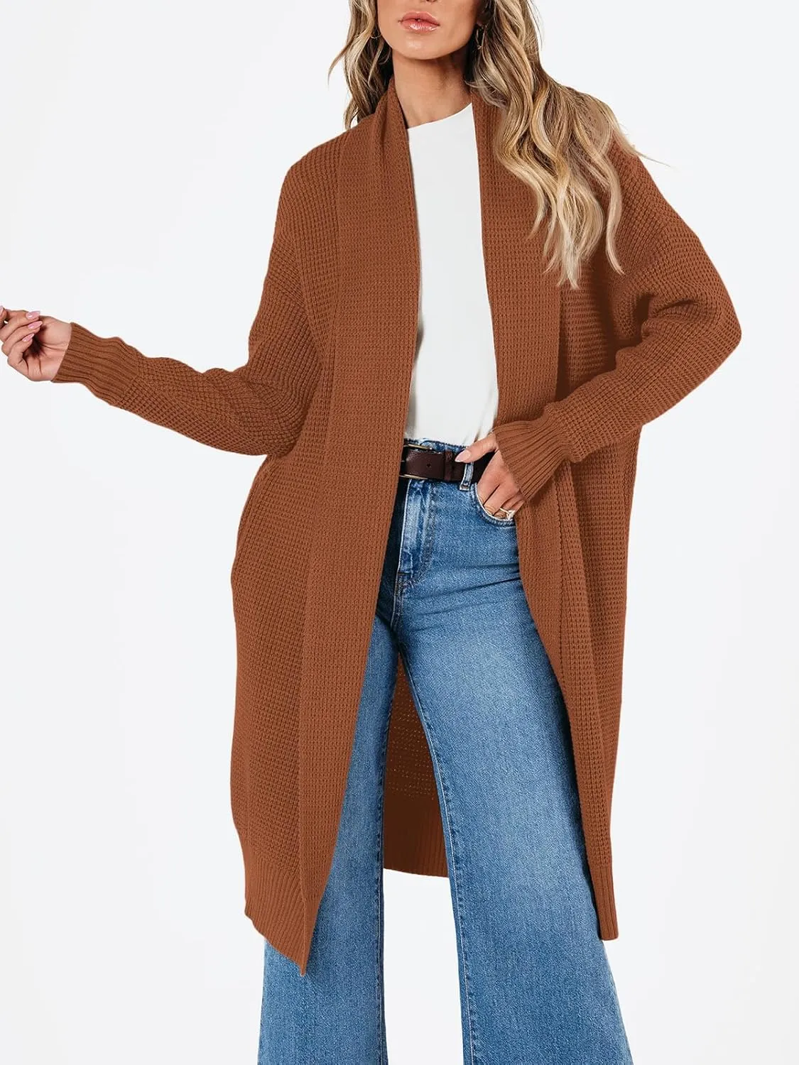 LILLUSORY Long Cardigan Sweaters for Women Fall Trendy Oversized Open Front Winter Coat