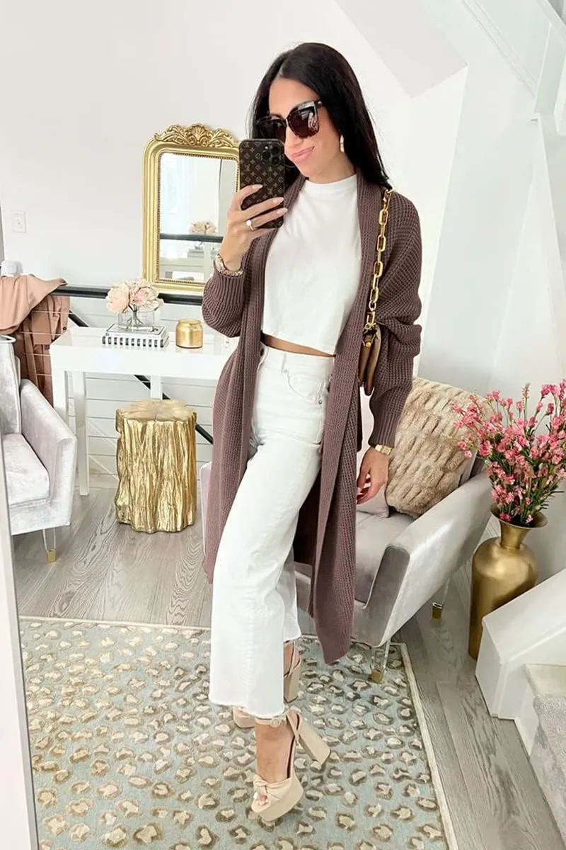 LILLUSORY Long Cardigan Sweaters for Women Fall Trendy Oversized Open Front Winter Coat