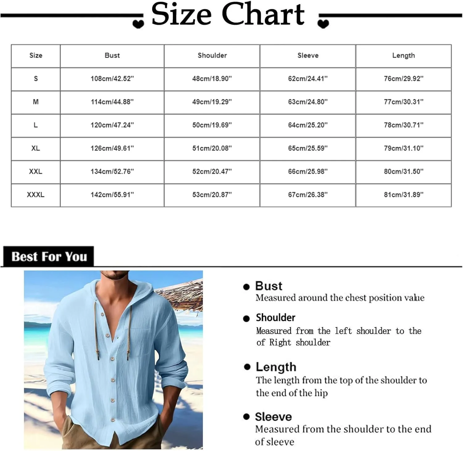 Linen Shirts for Men Long Sleeve Button Down Casual Hawaiian Shirt with Hood Lightweight Spring Summer Beach Hoodie