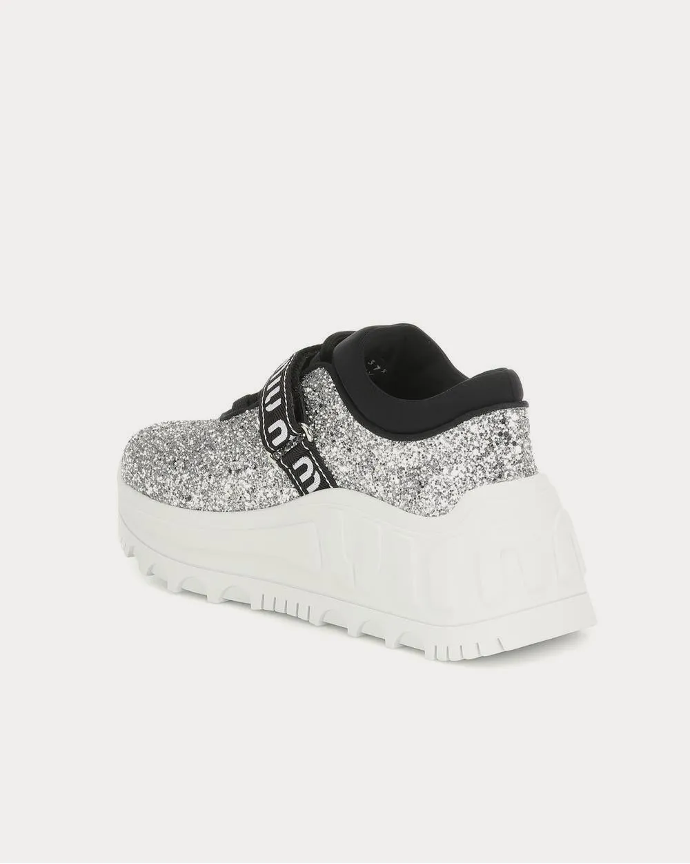 Logo glitter Silver Low Top Sneakers