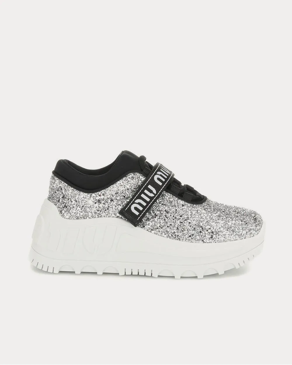 Logo glitter Silver Low Top Sneakers