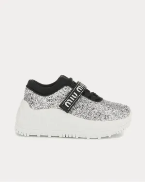 Logo glitter Silver Low Top Sneakers