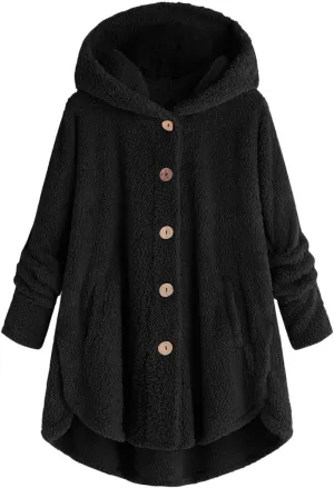 Long Sleeve Full Zip Up Hoodies Button Sleeve Plus Size Women Women'S Coat Womens Fleece Jacket Dress Jackets for