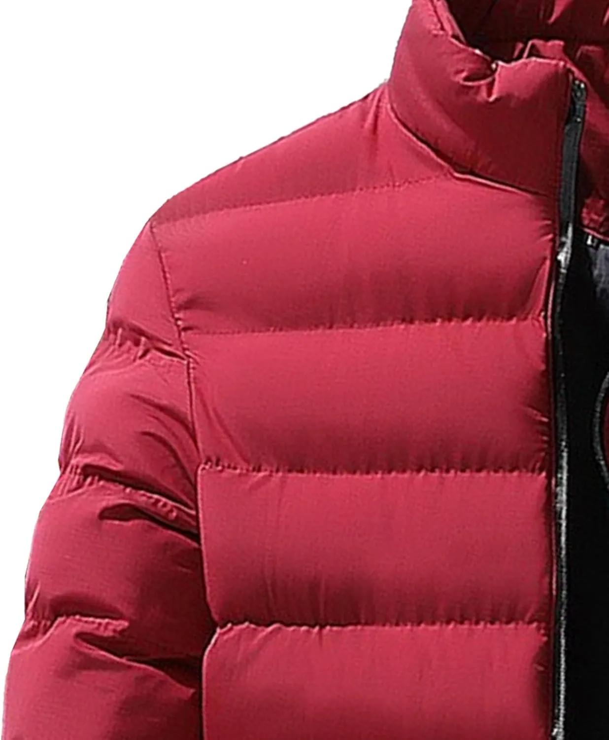 Maiyifu-GJ Men's Winter Warm Puffer Jacket Lightweight Thicken Quilted Padded Jackets Windproof Down Coat Outerwear