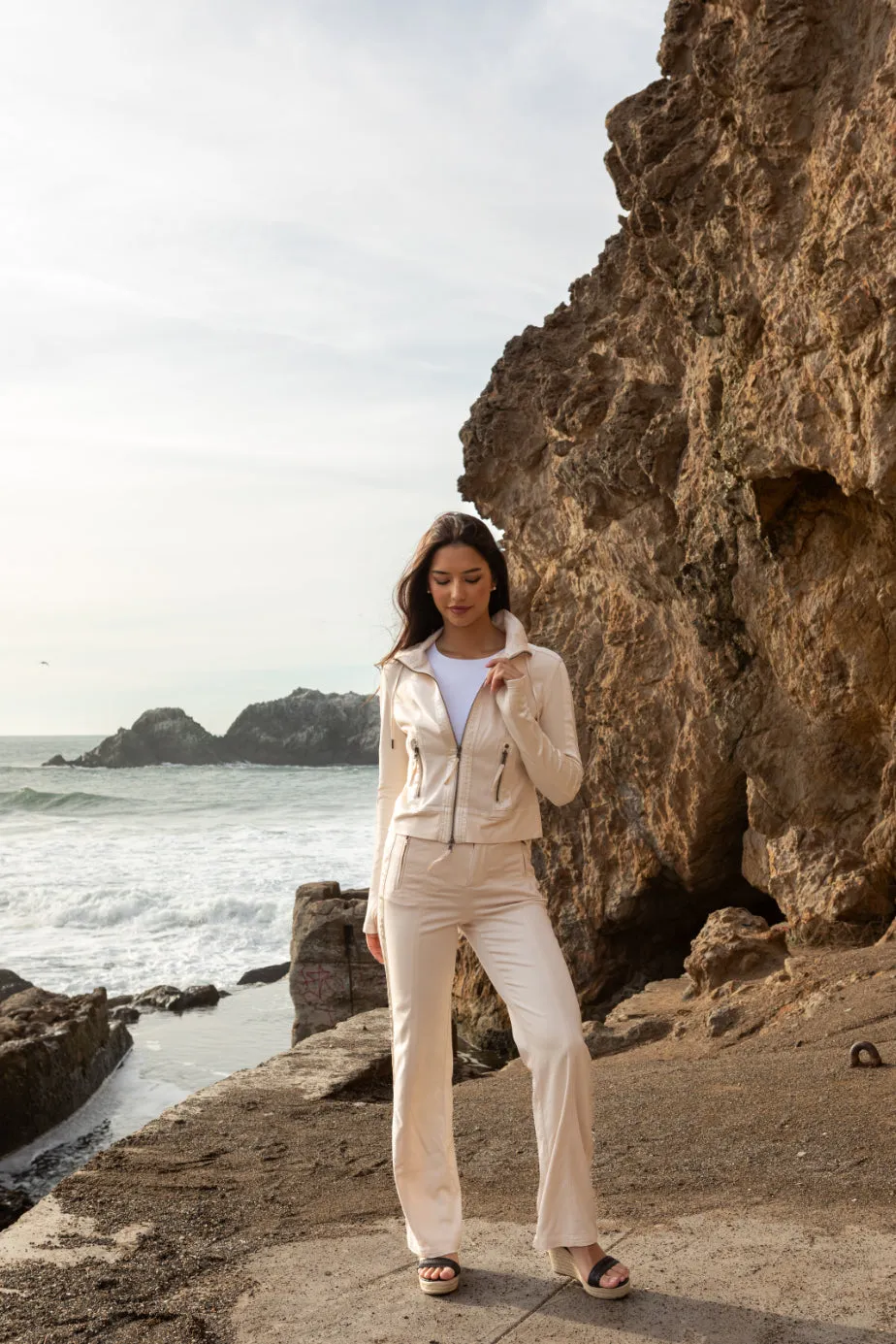 Malibu Stretch Viscose Track Jacket