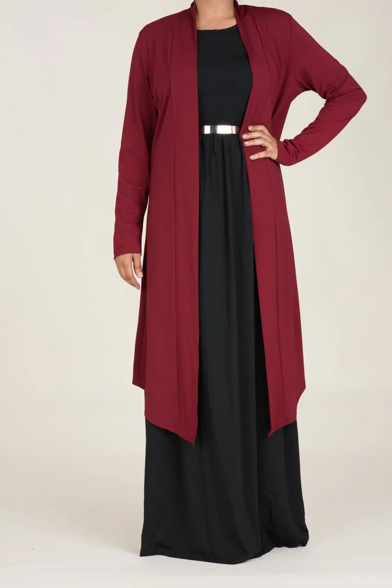Maroon Maxi Cardigan 2