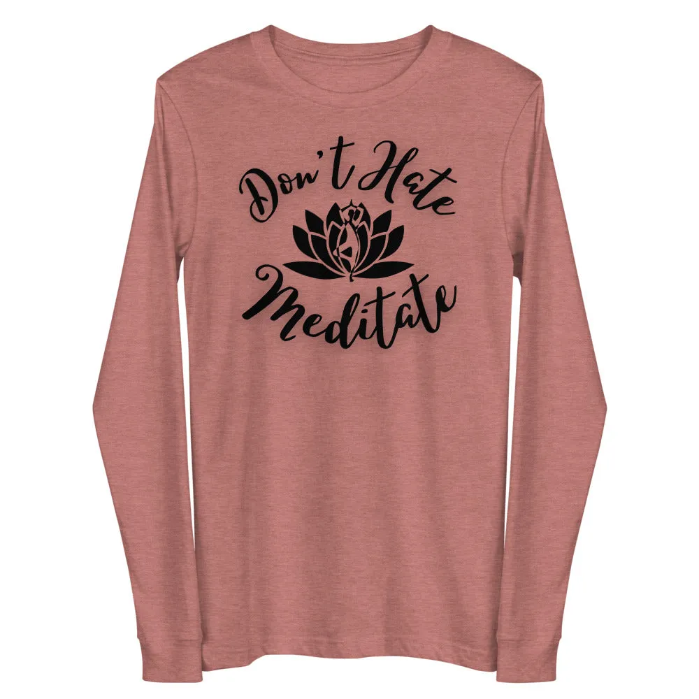 Meditate Graphic print long-sleeve t-shirt