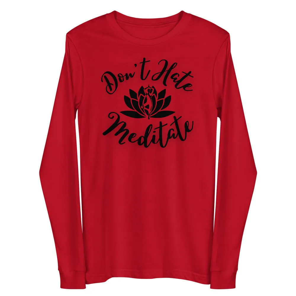 Meditate Graphic print long-sleeve t-shirt