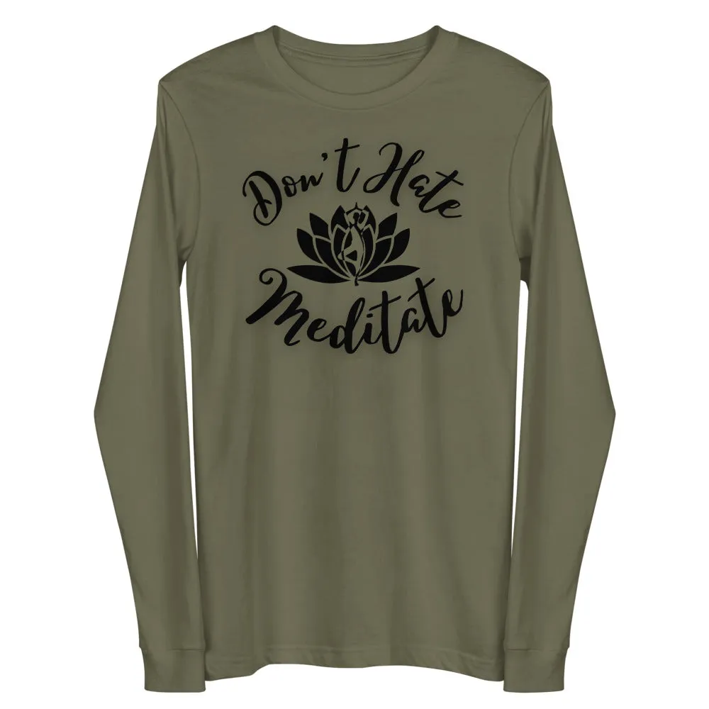 Meditate Graphic print long-sleeve t-shirt