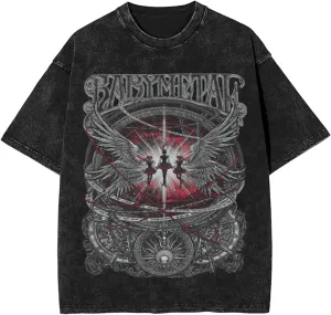 Men Vintage Oversized Drop Shoulder Novelty T-Shirts Loose Wash Solid Tee Tops