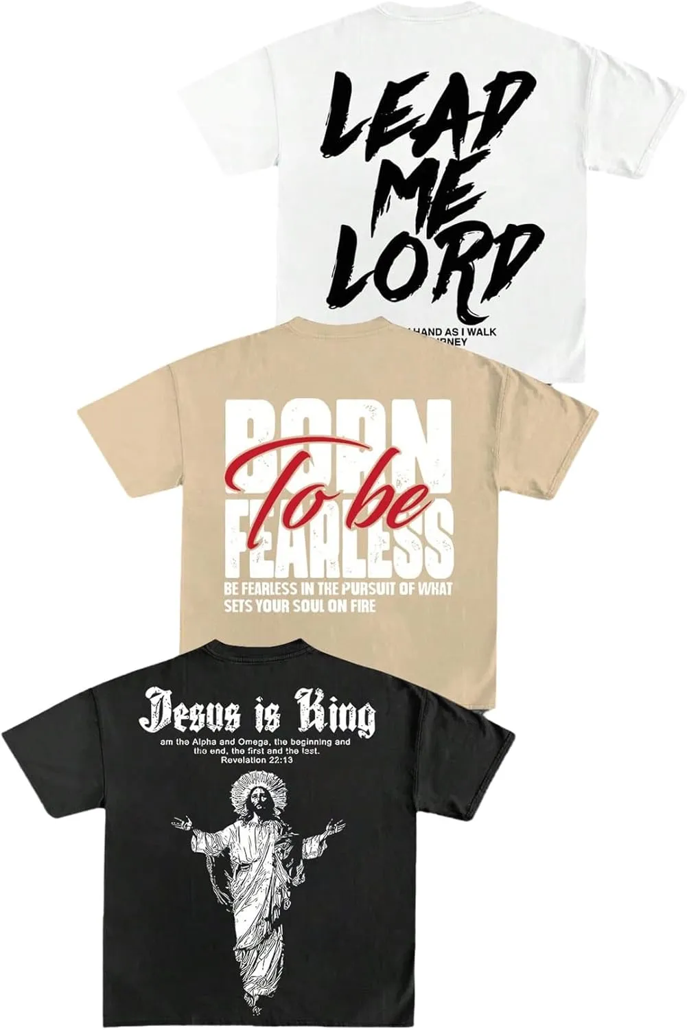 Men's 3 Pack Y2K Graphic Tees Short Sleeve Crew Neck Summer T-Shirts Top