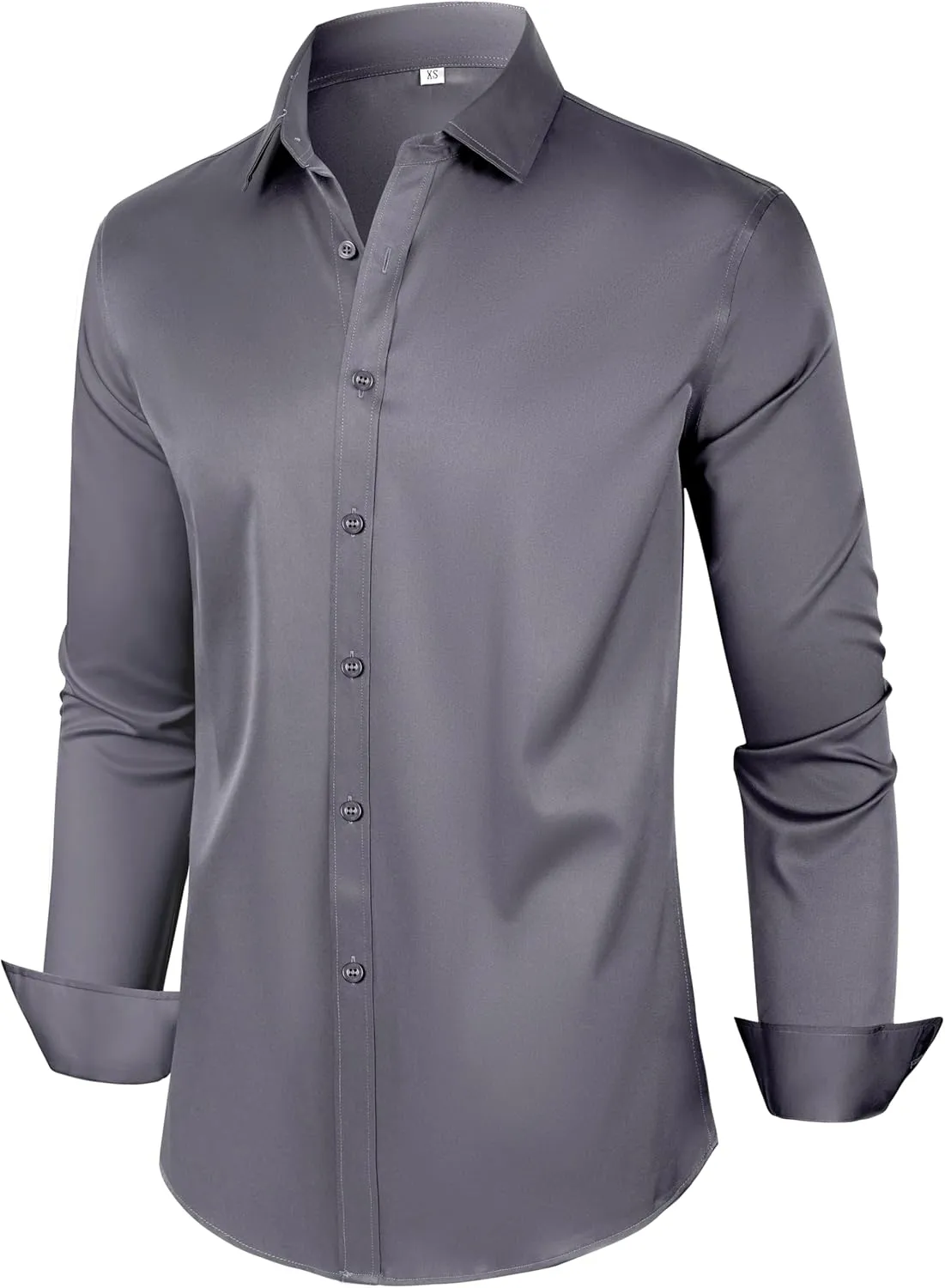 Mens Dress Shirts Long Sleeve Collared Shirt Wrinkle Resistant Formal Shirts Business Casual Button Down Shirt