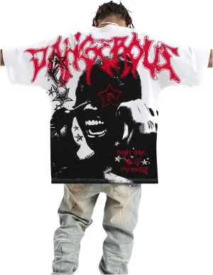 Men's Figure Y2K Graphic Tee Shirt Vintage Short Sleeve Crew Neck Novelty T-Shirts