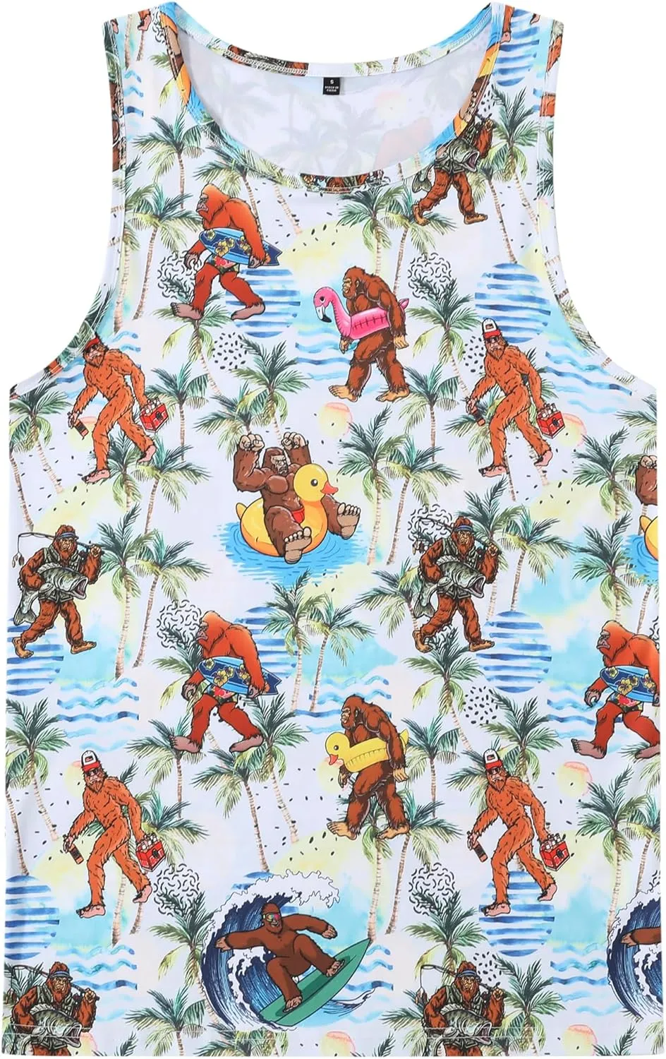 Men's Graphic Tank Tops Quick Dry Workout Beach Shirts Sleeveless Shirts for Bodybuilding Gym Fitness Training