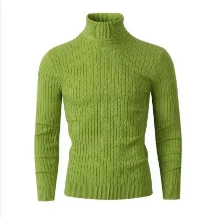 Men's High Neck Turtleneck Sweater – Stylish & Warm Winter Pullover