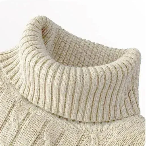 Men's High Neck Turtleneck Sweater – Stylish & Warm Winter Pullover
