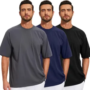 Men's Oversized T-Shirts Cotton Tee Heavyweight Unisex Short Sleeve Crew Neck Loose Fit Basic Tops