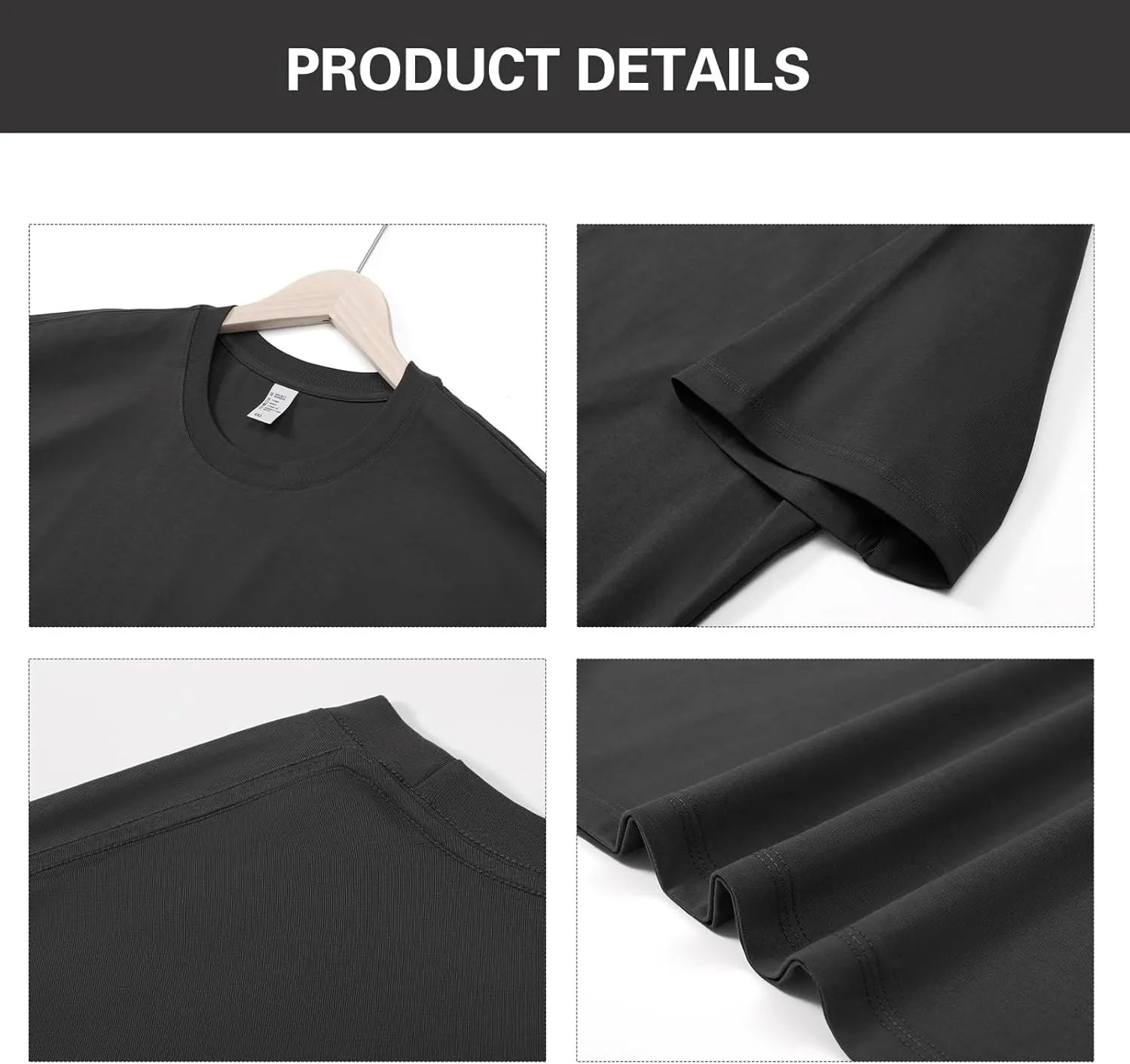 Men's Oversized T Shirts Lightweight Cooling Soft T-Shirt Short Sleeve Slick Casual Basic Crewneck Tee Shirt
