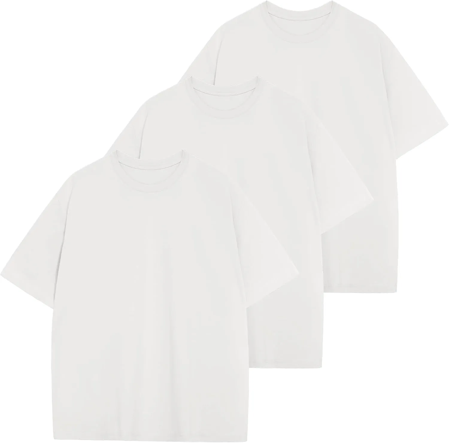 Men's Oversized T Shirts Lightweight Cooling Soft T-Shirt Short Sleeve Slick Casual Basic Crewneck Tee Shirt