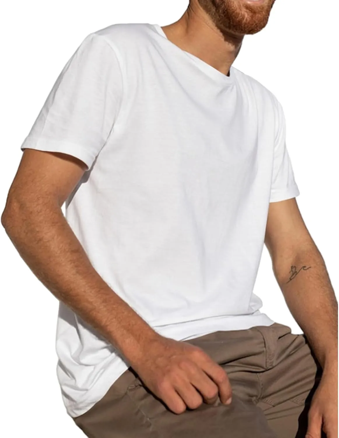 Men's Oversized T Shirts Lightweight Cooling Soft T-Shirt Short Sleeve Slick Casual Basic Crewneck Tee Shirt