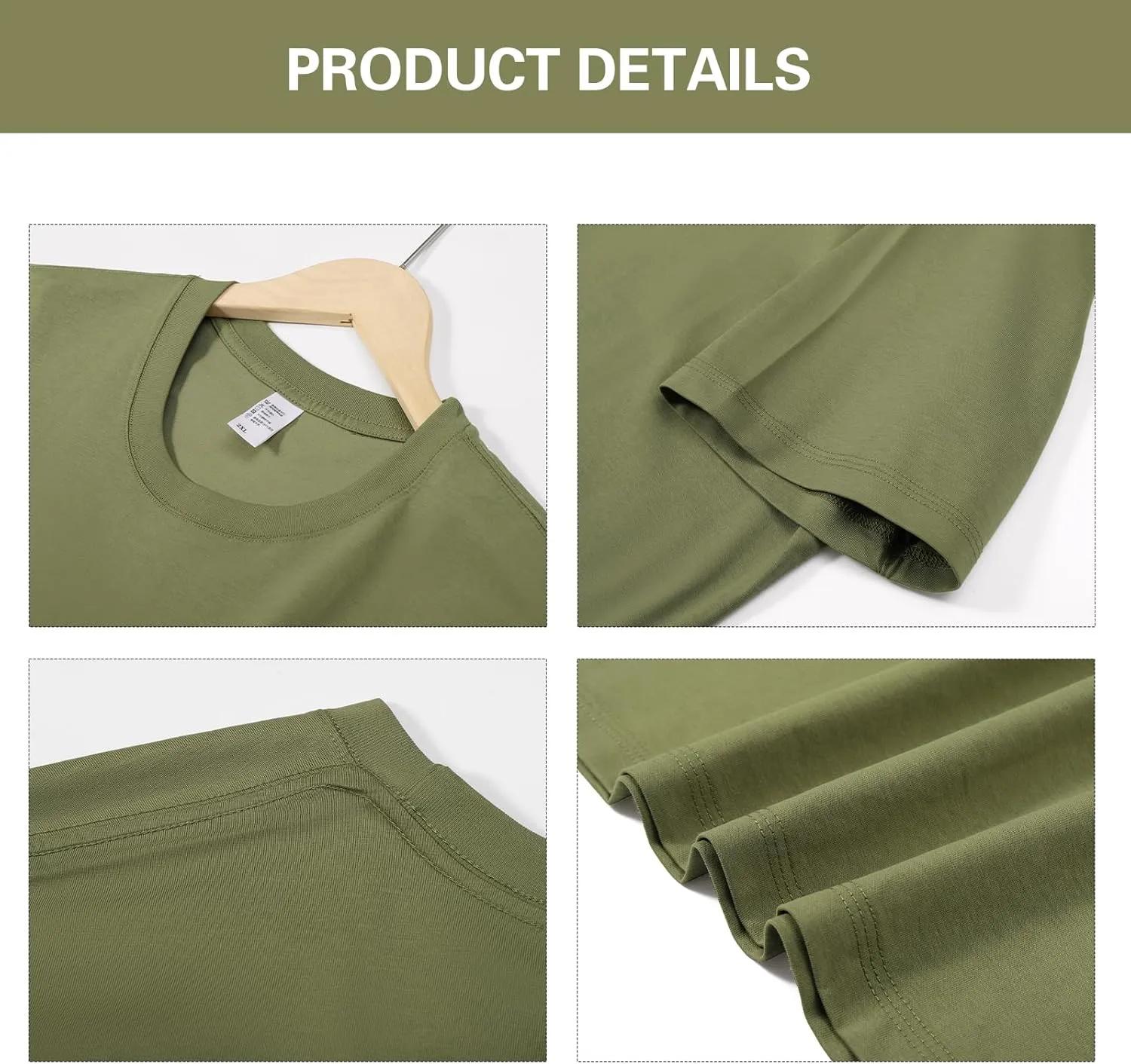 Men's Oversized T Shirts Lightweight Cooling Soft T-Shirt Short Sleeve Slick Casual Basic Crewneck Tee Shirt