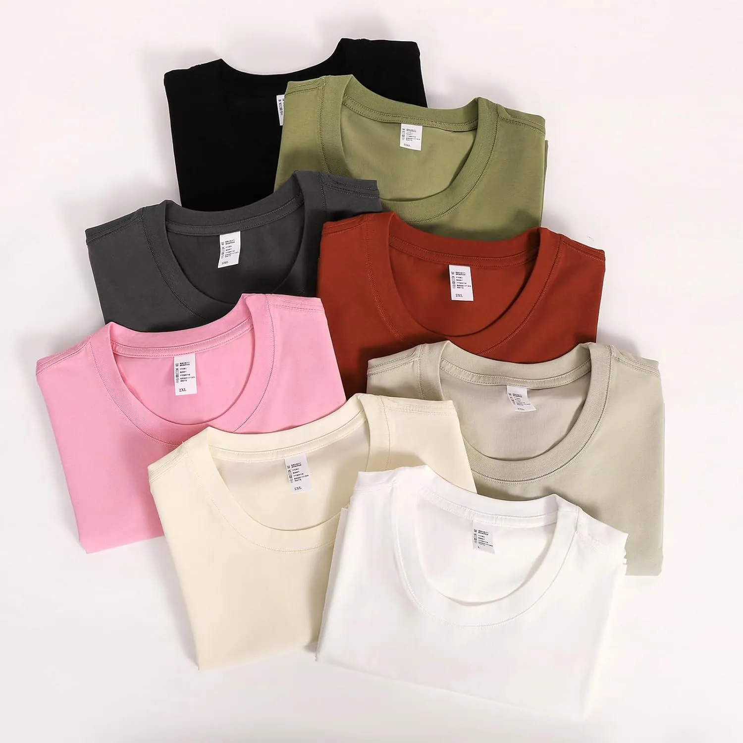 Men's Oversized T Shirts Lightweight Cooling Soft T-Shirt Short Sleeve Slick Casual Basic Crewneck Tee Shirt
