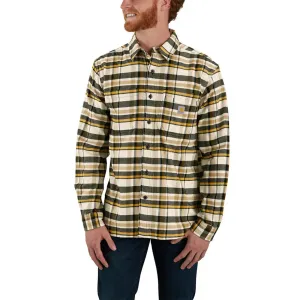 Men's Rugged Flex Relaxed Fit Midweight Flannel Long-Sleeve Plaid Shirt 106352