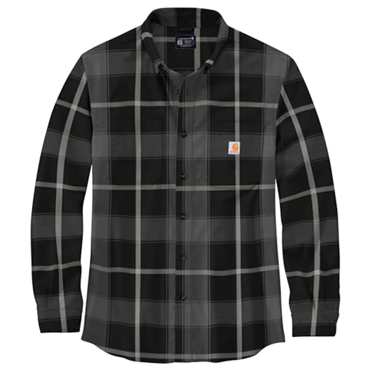 Men's Rugged Flex Relaxed Fit Midweight Flannel Long-Sleeve Plaid Shirt 106352