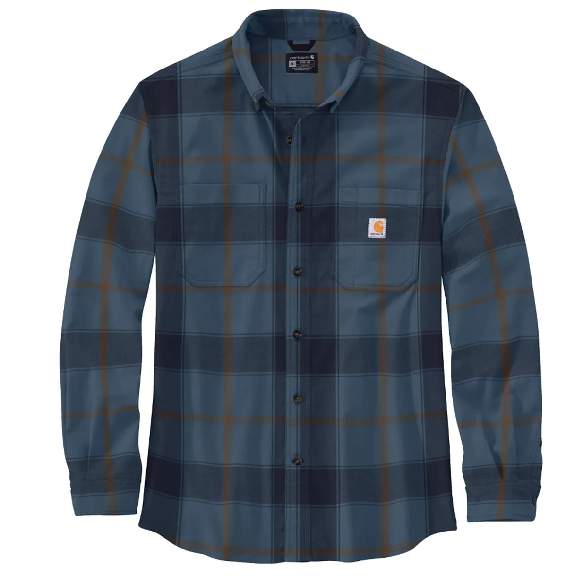 Men's Rugged Flex Relaxed Fit Midweight Flannel Long-Sleeve Plaid Shirt 106352