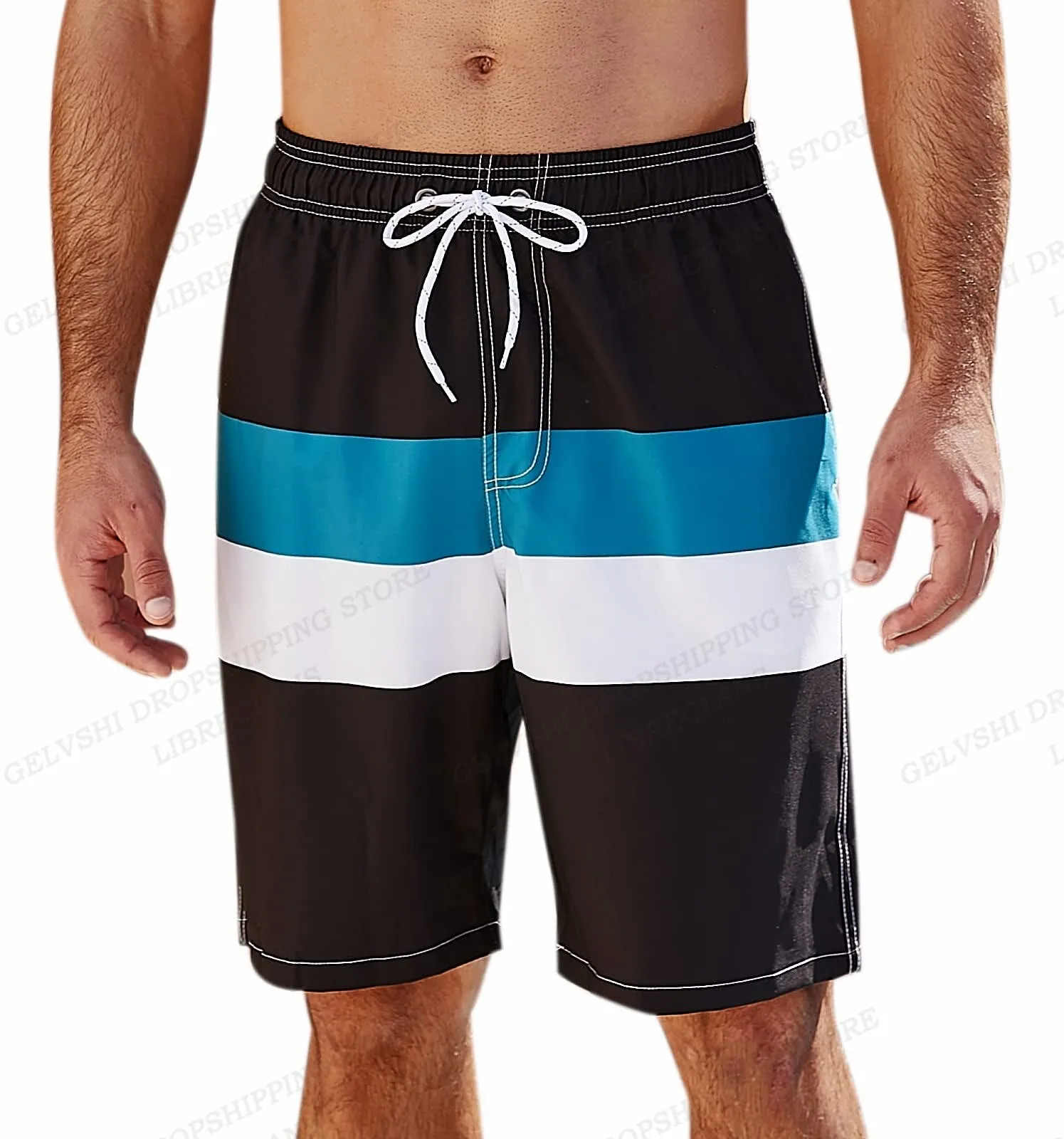 Men's Swim Board Shorts, Waterproof & Breathable, Inner Mesh, Pockets