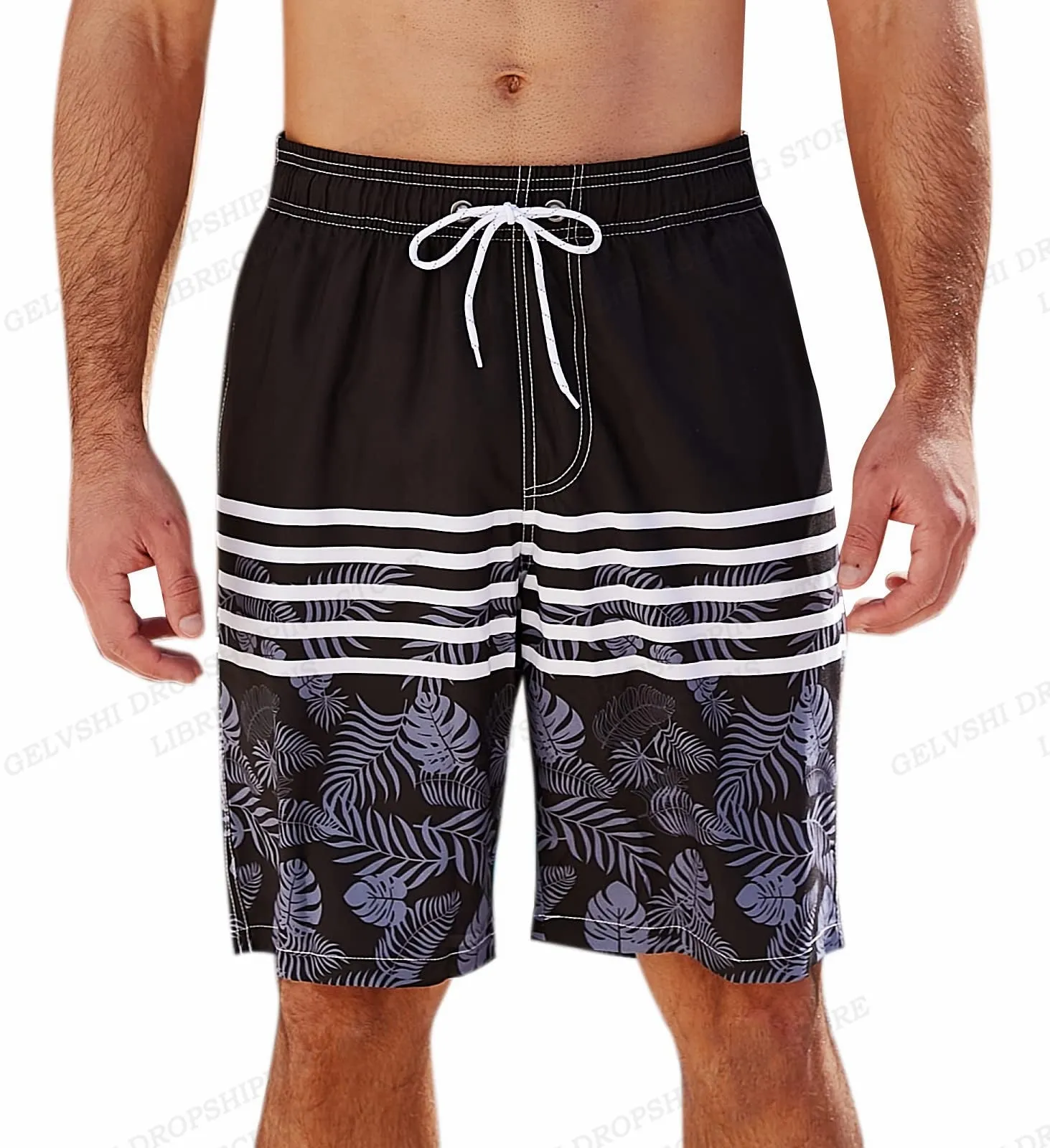 Men's Swim Board Shorts, Waterproof & Breathable, Inner Mesh, Pockets