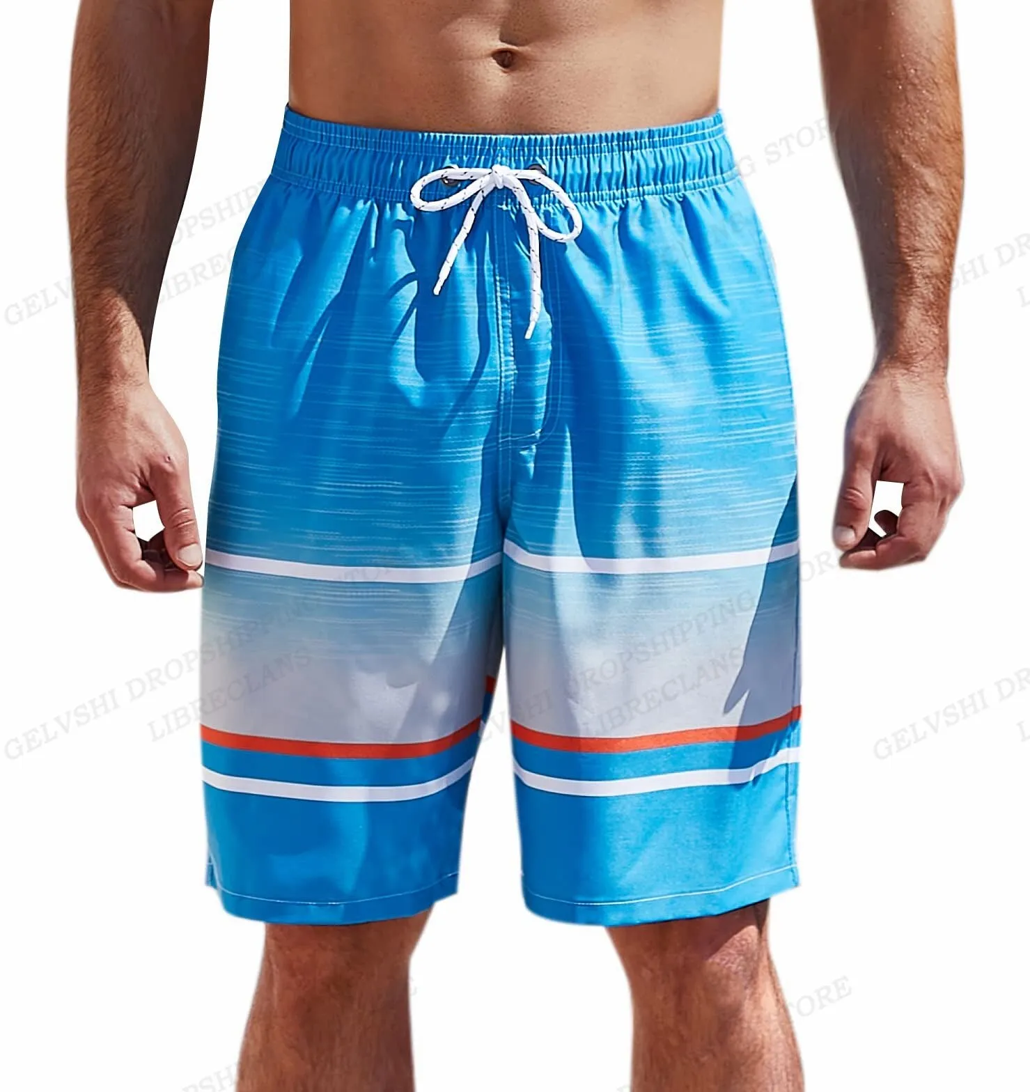 Men's Swim Board Shorts, Waterproof & Breathable, Inner Mesh, Pockets