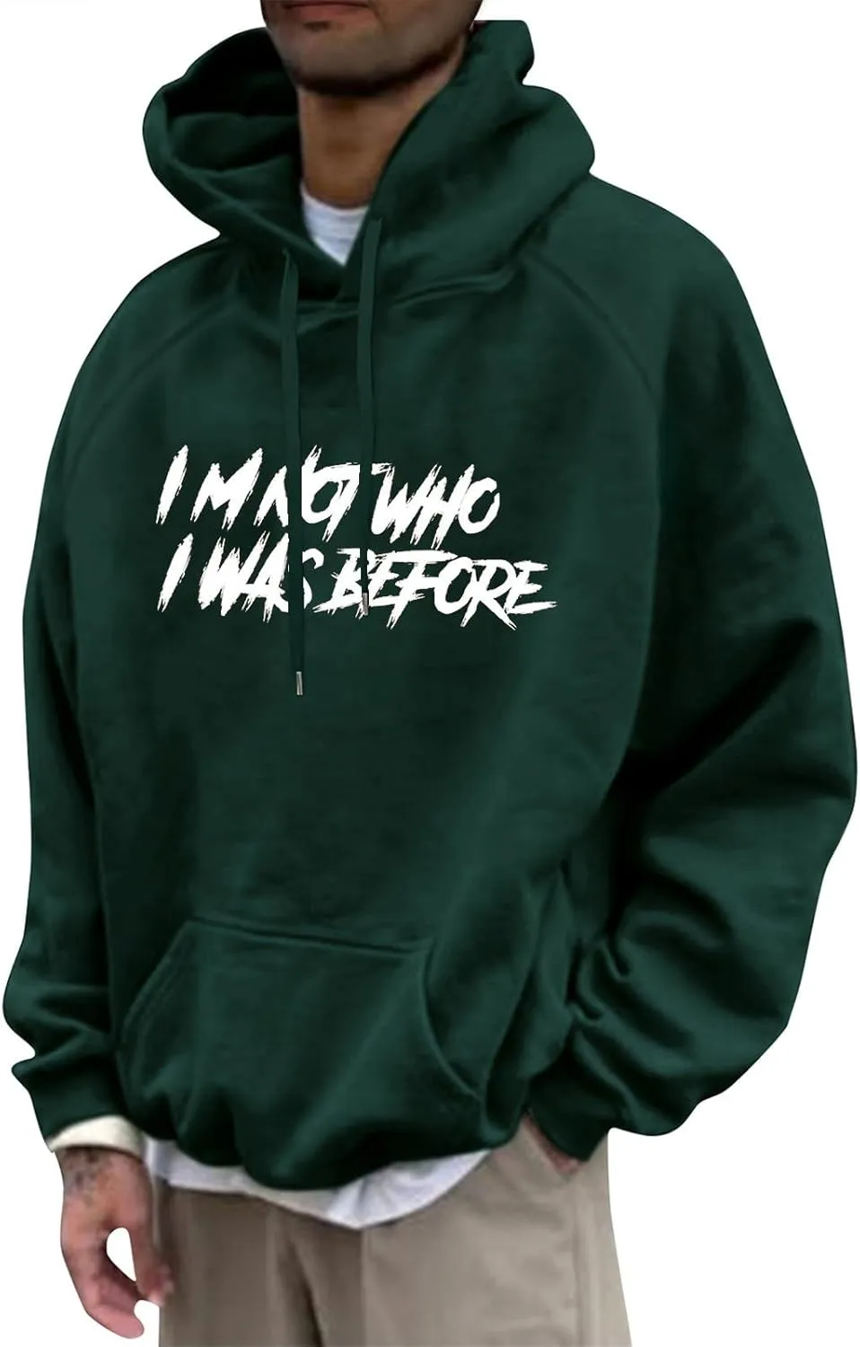 Men's Trendy Hoodies Oversized Fleece Sweatshirts Fall Long Sleeve Hoodie Big and Tall Graphic Hoodie With Pockets
