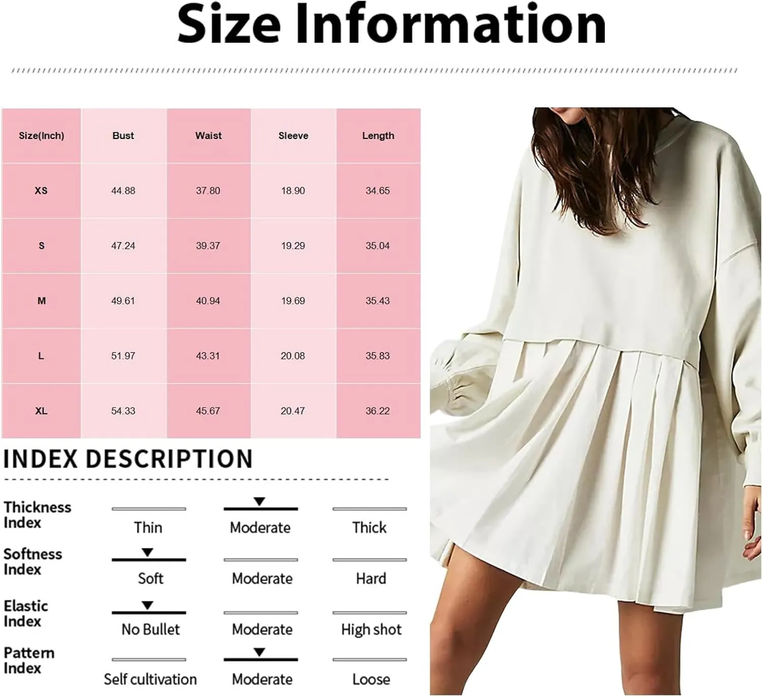 midelxp Womens Oversized Sweatshirt Dress Crewneck Patchwork Preppy Clothes Fall Long Sleeve Pullover Pleated Hem Mini Dress