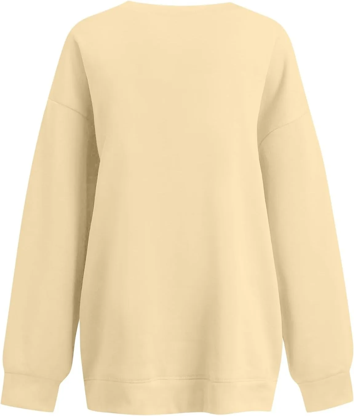 midelxp Womens Oversized V Neck Sweatshirt Trendy Casual Winter Fleece Pullover Sweaters Cute Preppy Long Sleeve Sweat Shirts