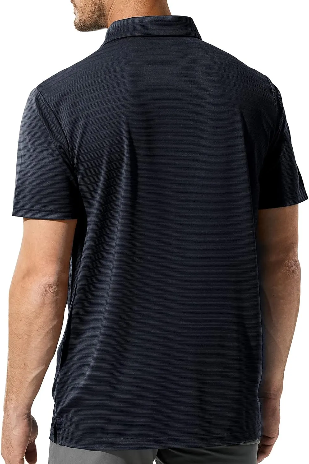 MIER Men's Quick Dry Golf Polo Shirts Short Sleeve Lightweight Casual Shirts Soft Polyester Collared Shirt