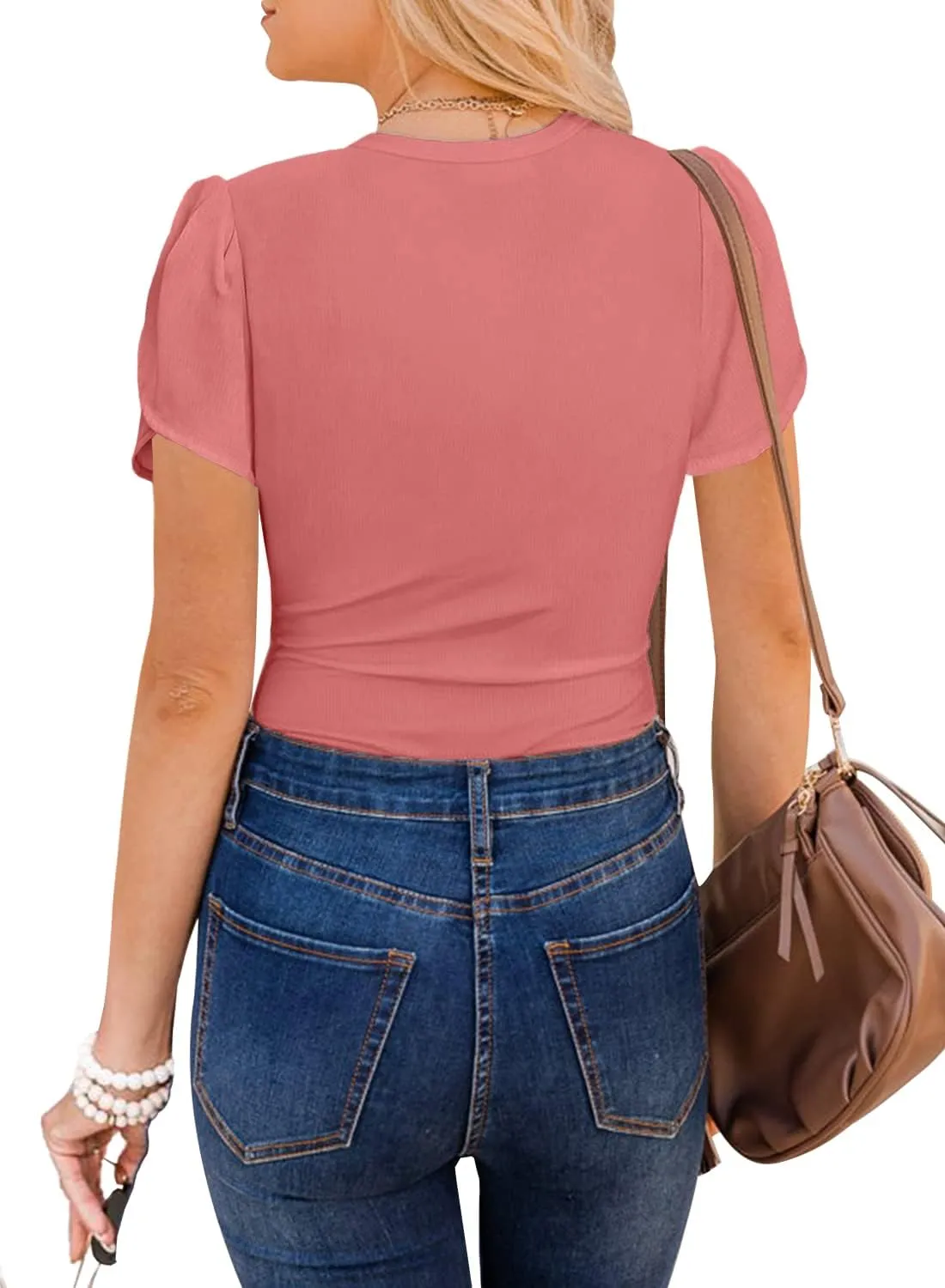 MIHOLL Women's Short Sleeve T Shirt Crew Neck 2025 Summer Casual Tee Blouses Tops