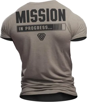 Mission in Process Back Gym Workout Motivational Funny Lifting T-Shirt for Men