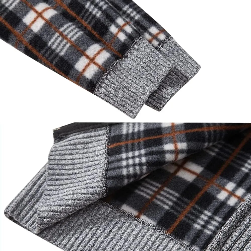 Msmsse Men's Cardigan Sweaters Full Zip Knitted Sweater for Men