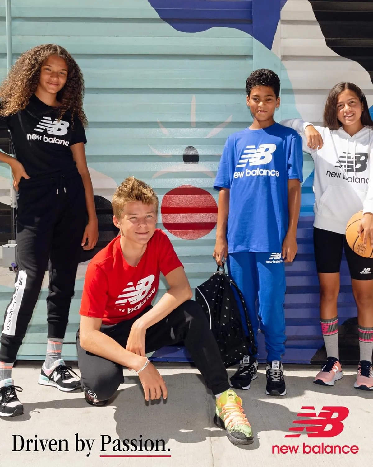 New Balance Boys' T-Shirt - Cotton Core Stacked Logo Shirt for Boys' - Kids Youth Athletic Crewneck Short Sleeve Tee (8-20)
