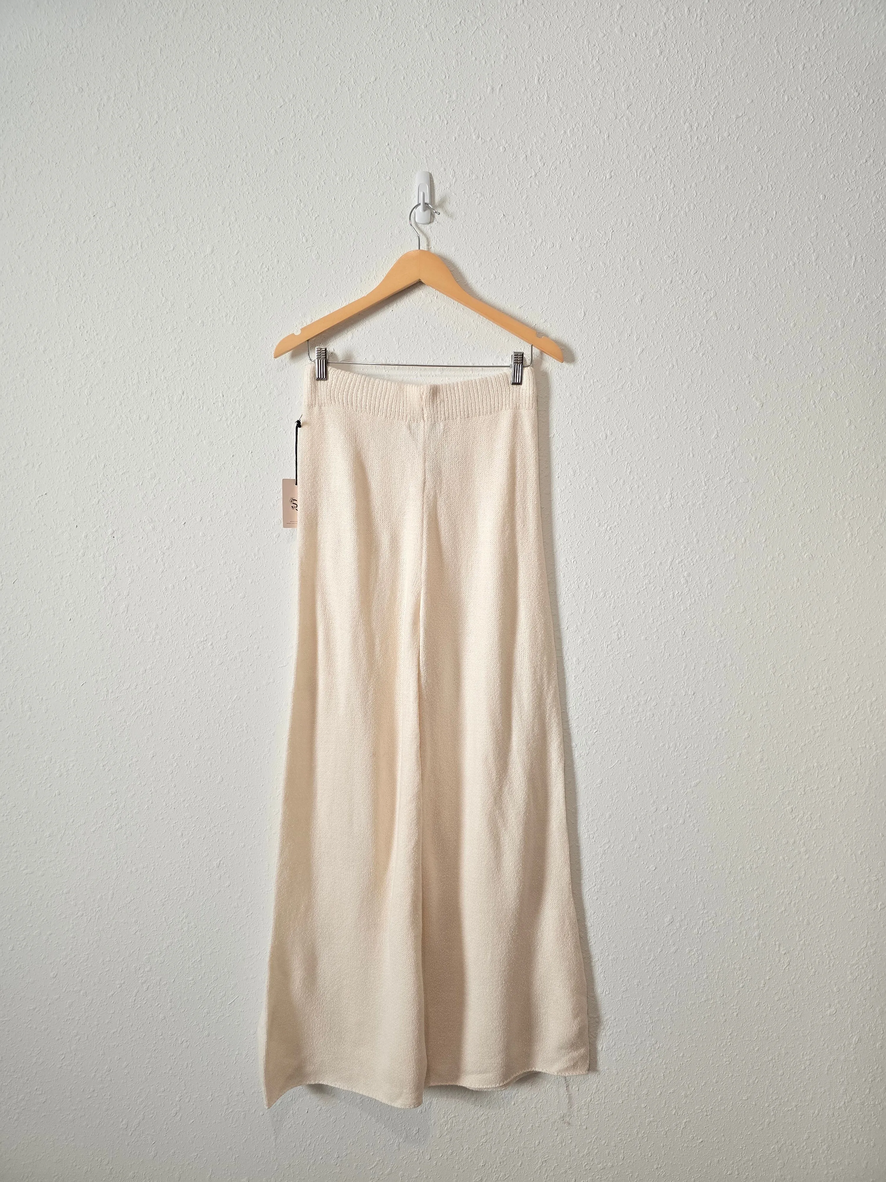 NEW Wide Leg Knit Pants (L)