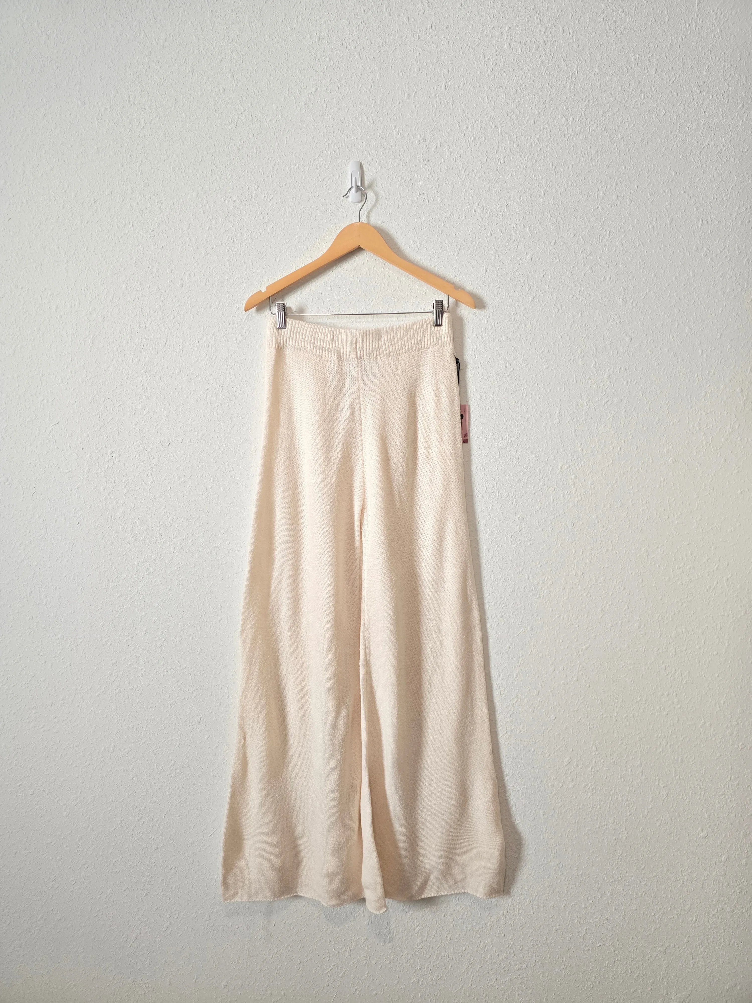NEW Wide Leg Knit Pants (L)