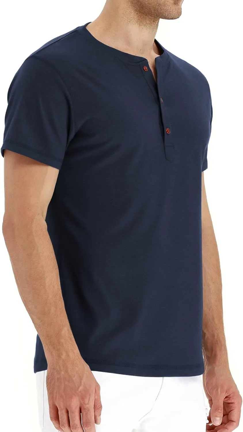 NITAGUT Mens Fashion Casual Front Placket Basic Long/Short Sleeve Henley T-Shirts