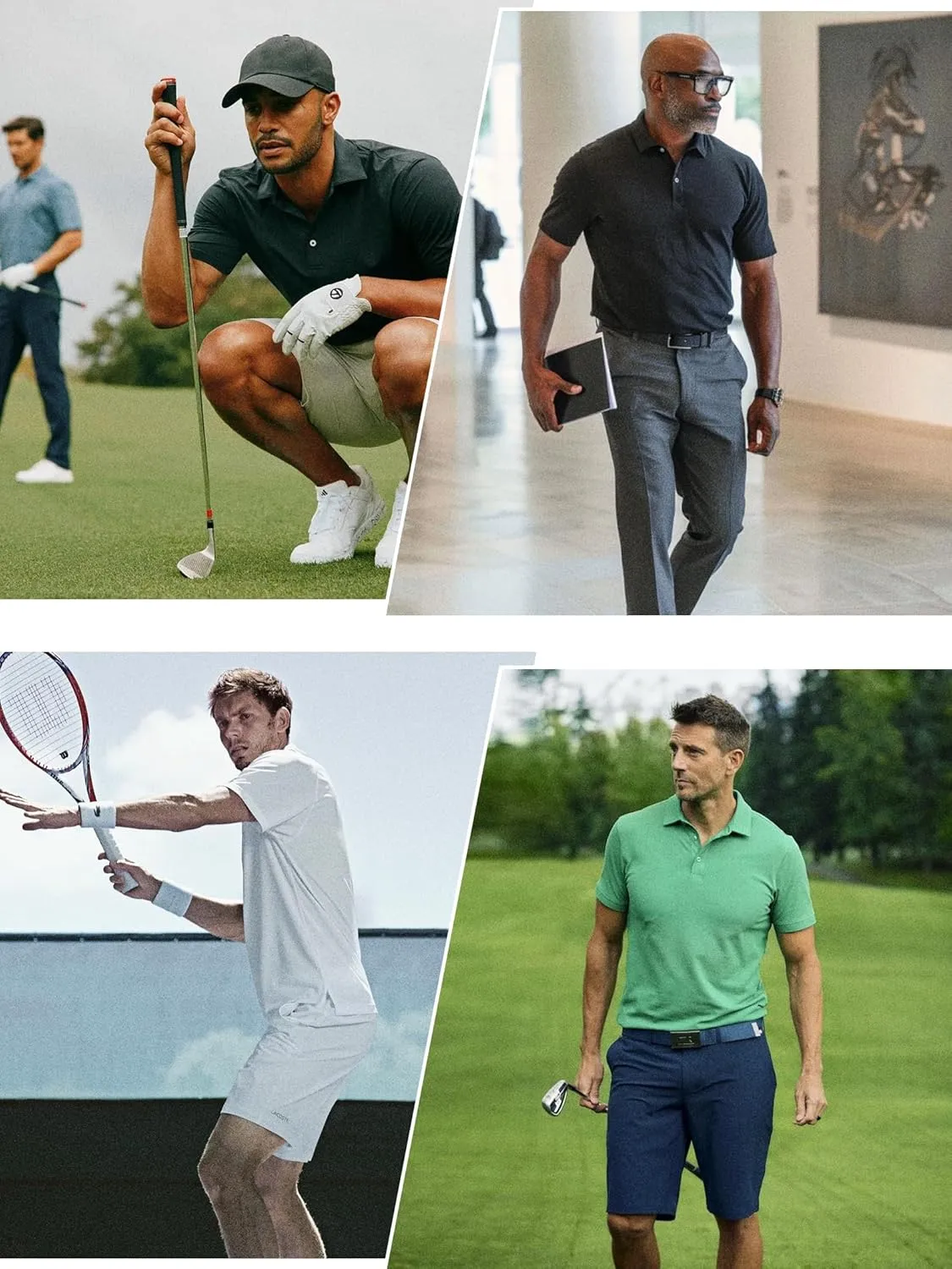 NORTHYARD Men's Polo Shirts Short Sleeve Golf Shirts Moisture Wicking Quick Dry Collared Outdoor Work Tennis Polos